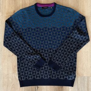 Ted Baker Men's Crewneck Sweater - Blue and Black